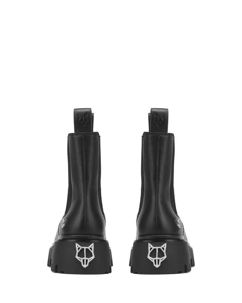 Cizme cu Platforma Naked Wolfe Flavour Piele Dama Negrii | Romania 416WPJBO