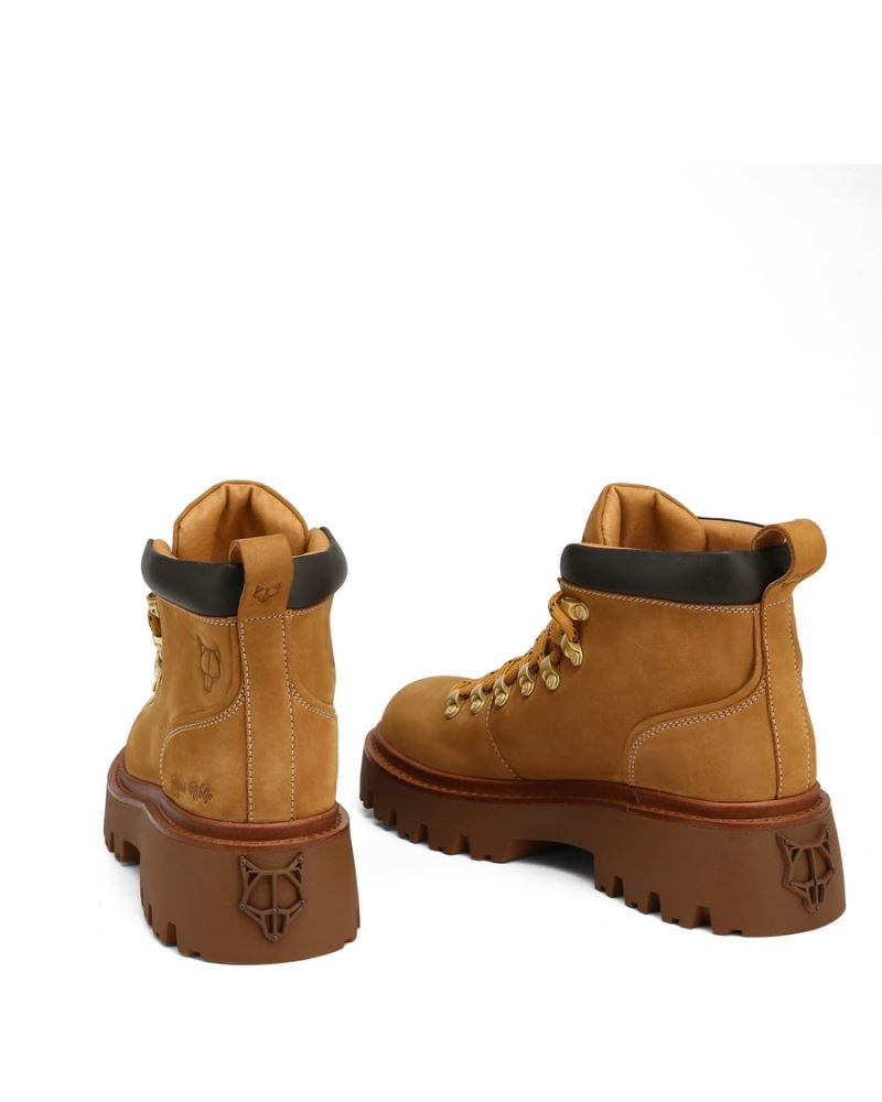 Cizme cu Platforma Naked Wolfe Resort Barley Nubuck Dama Maro | Romania 702LAXOC