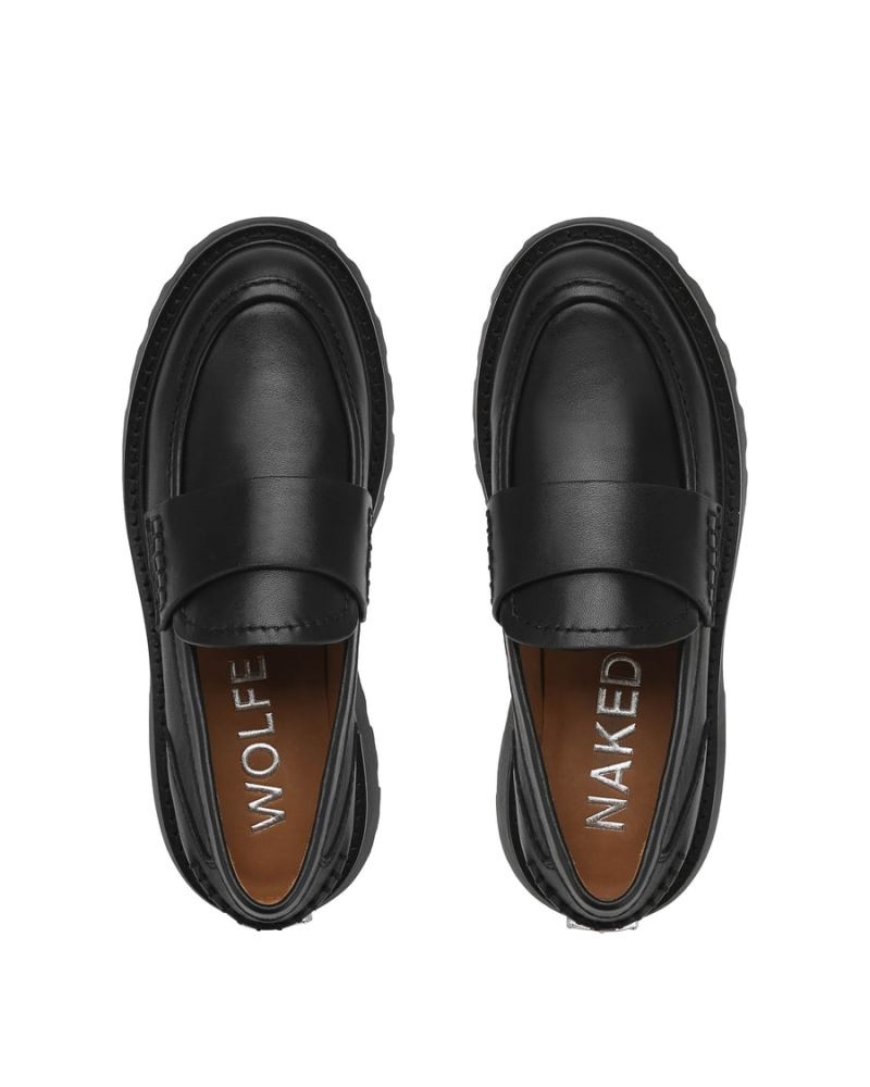 Mocasini Naked Wolfe Flawless Piele Dama Negrii | Romania 486UXHPV