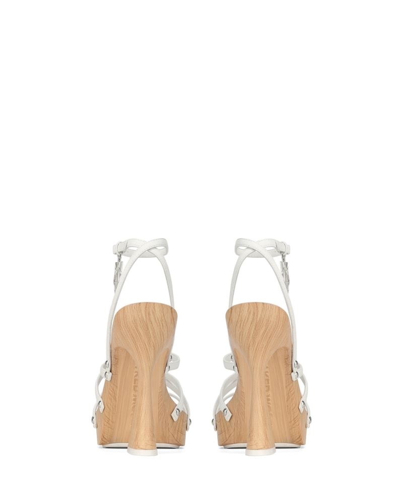 Pantofi Cu Toc Naked Wolfe Sofia Piele Dama Albi | Romania 576RJNUT