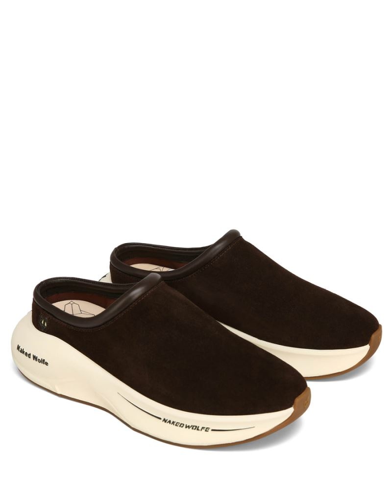 Papuci Naked Wolfe Dawn Piele Intoarsa Combo Barbati Ciocolata | Romania 849OHVYE