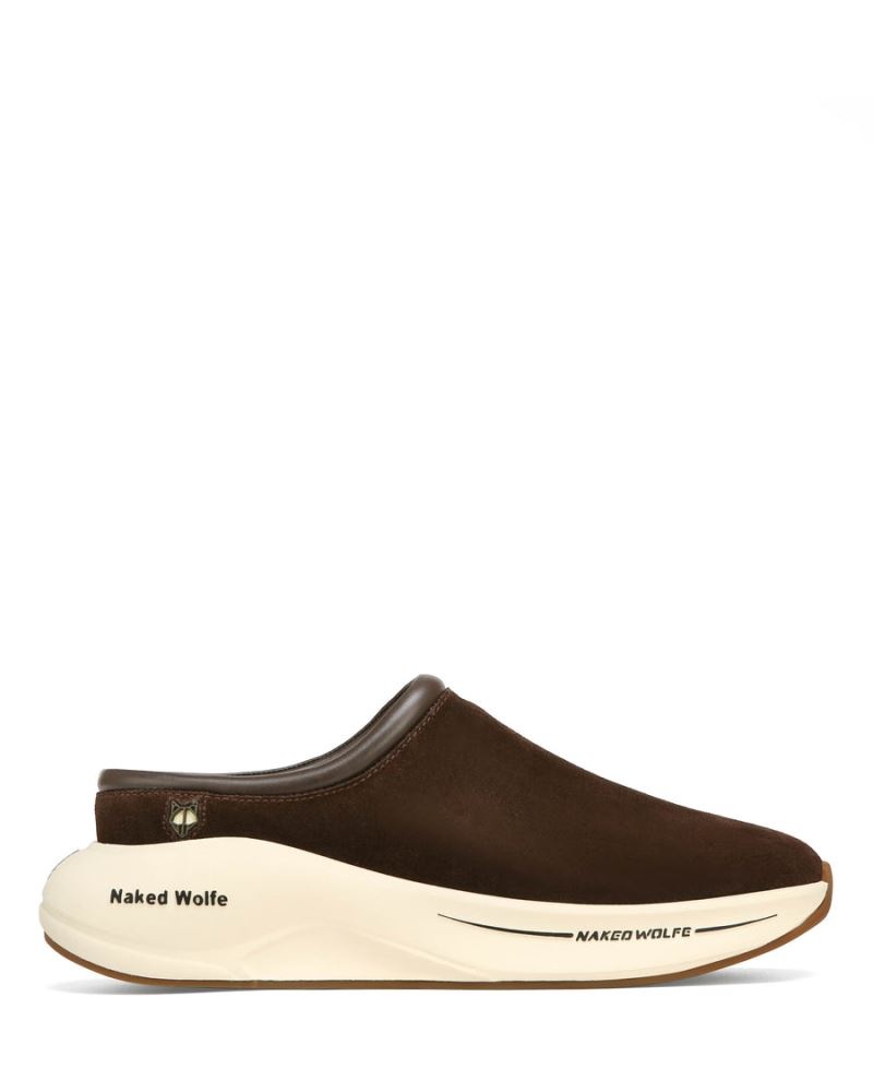 Papuci Naked Wolfe Dawn Piele Intoarsa Combo Barbati Ciocolata | Romania 849OHVYE