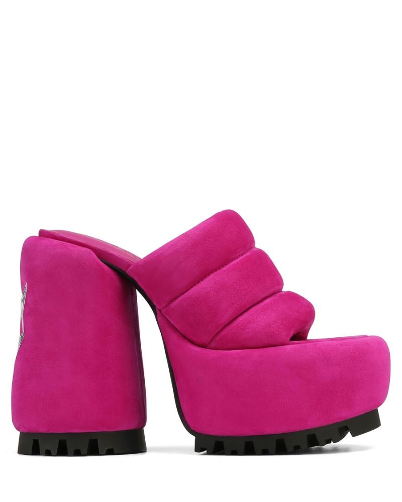 Sandale cu Platforma Naked Wolfe Wild Piele Intoarsa Dama Roz | Romania 691YBKVA