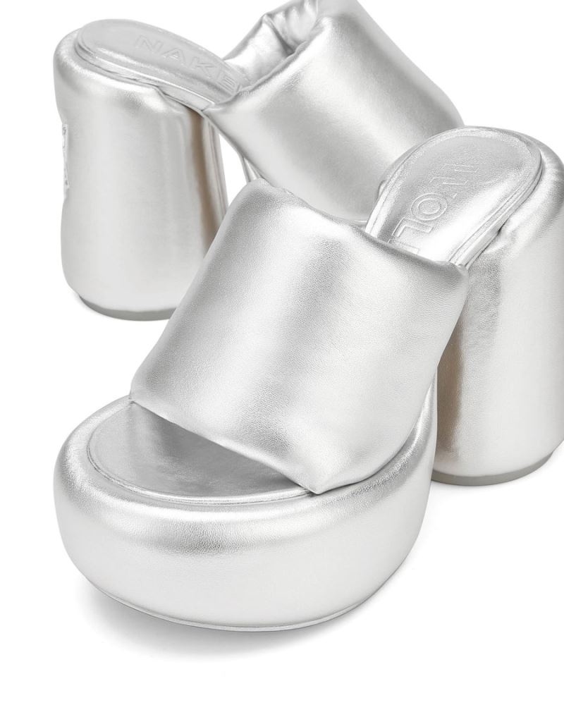 Sandale cu Platforma Naked Wolfe Wow Dama Argintii | Romania 508AXTDJ